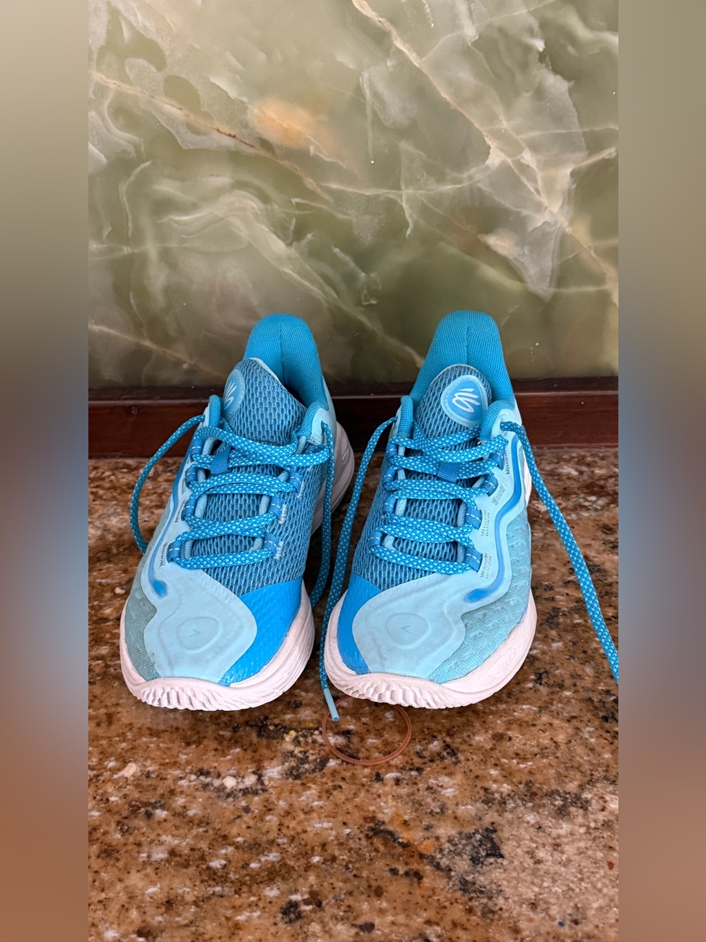 Steph Curry basketball shoes 4  Kids Blue Athletic Sneakers - Under Armour